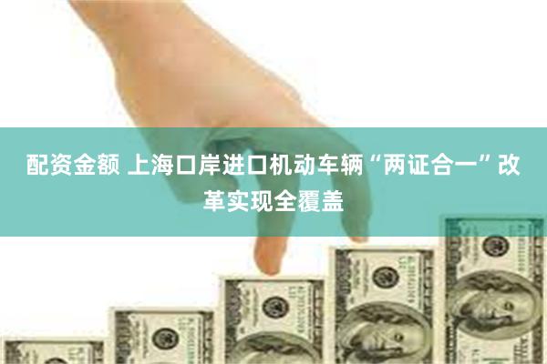 配资金额 上海口岸进口机动车辆“两证合一”改革实现全覆盖